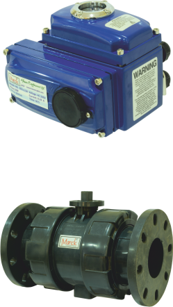 PNEUMATIC ACTUATOR OPERATED POLYPROPYLENE BALL VALVE